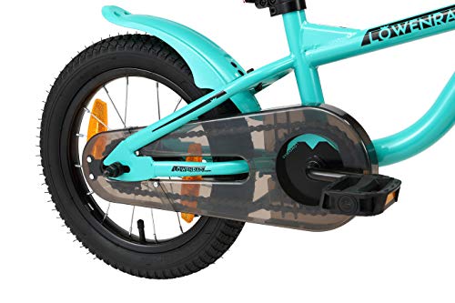 LÖWENRAD Bicicleta Infantil para niños y niñas a Partir de 3-4 años | Bici 14" Pulgadas con Frenos | Turquesa