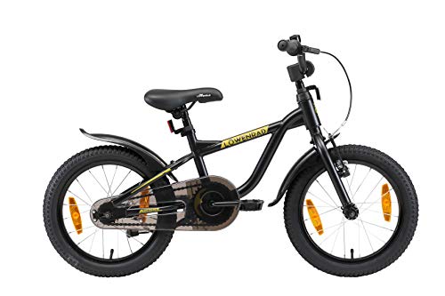 LÖWENRAD Bicicleta Infantil para niños y niñas a Partir de 4-5 años | Bici 16" Pulgadas con Frenos | Negro