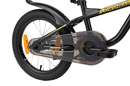 LÖWENRAD Bicicleta Infantil para niños y niñas a Partir de 4-5 años | Bici 16" Pulgadas con Frenos | Negro