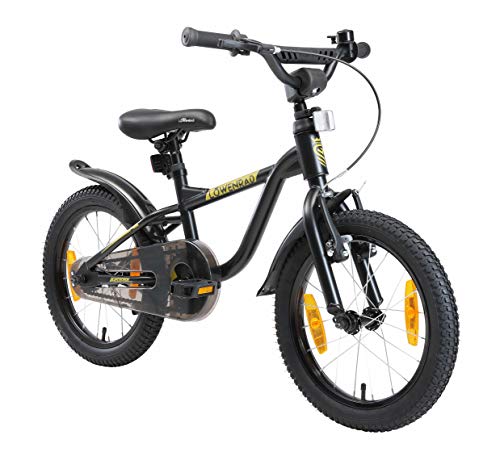 LÖWENRAD Bicicleta Infantil para niños y niñas a Partir de 4-5 años | Bici 16" Pulgadas con Frenos | Negro