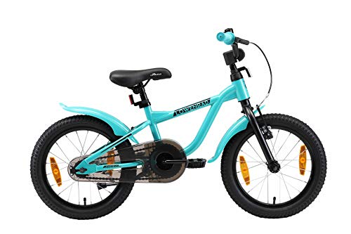 LÖWENRAD Bicicleta Infantil para niños y niñas a Partir de 4-5 años | Bici 16" Pulgadas con Frenos | Turquesa