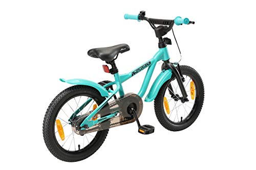 LÖWENRAD Bicicleta Infantil para niños y niñas a Partir de 4-5 años | Bici 16" Pulgadas con Frenos | Turquesa