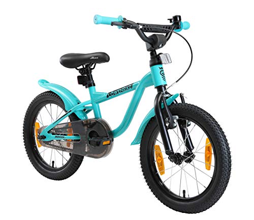 LÖWENRAD Bicicleta Infantil para niños y niñas a Partir de 4-5 años | Bici 16" Pulgadas con Frenos | Turquesa