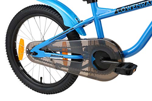 LÖWENRAD Bicicleta Infantil para niños y niñas a Partir de 5 años | Bici 18" Pulgadas con Frenos | Azul