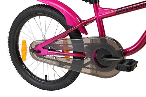 LÖWENRAD Bicicleta Infantil para niños y niñas a Partir de 5 años | Bici 18" Pulgadas con Frenos | Berry