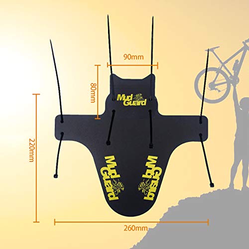 LS LETONG SINIAN Guardabarros MTB, 1 Juego de Guardabarros Combinados, Apto para Guardabarros de Bicicleta de montaña Delanteros o Traseros, para Guardabarros de Bicicleta de 16 a 29 Pulgadas