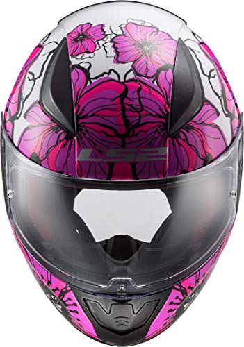 LS2, Casco integral de moto Rapid, poppies, XS