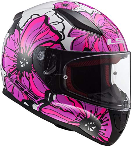 LS2, Casco integral de moto Rapid, poppies, XS