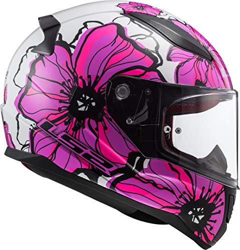 LS2, Casco integral de moto Rapid, poppies, XS