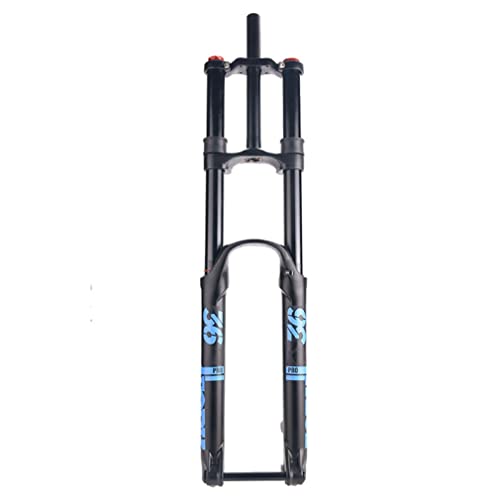 LSRRYD Bicicleta Montaña Aire Suspensión Horquilla Cuesta Abajo 26/27.5/29'' MTB Doble Hombro Horquillas Freno Disco 1-1/8 15mm Eje Pasante 160mm Recorrido Ajuste Rebote