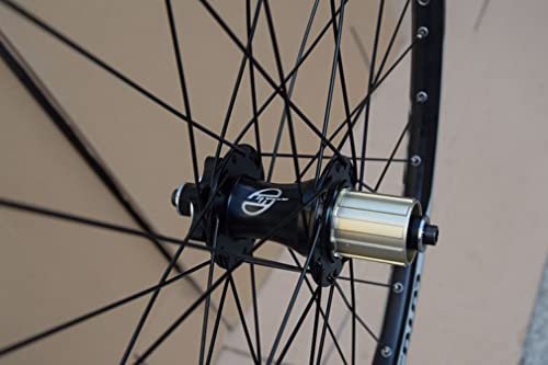 LSRRYD Bicicleta Montaña Disco Freno Ruedas Juego 26/27.5/29 Pulgadas MTB Rueda Liberación Rápida 32H Llanta Buje para 7/8/9/10/11/12 Velocidad 2015g (Color : Black hub, Size : 29 Inch)