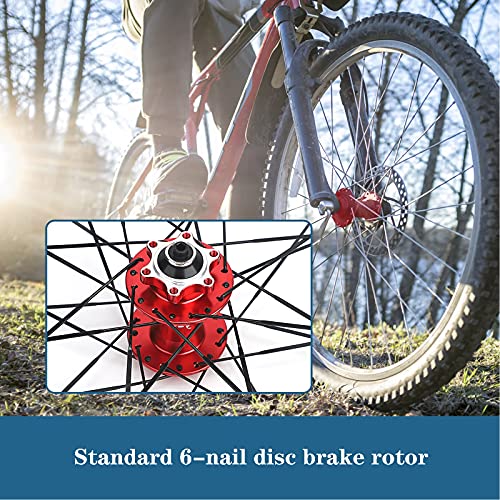 LSRRYD Bicicleta Montaña Disco Freno Ruedas Juego 26/27.5/29 Pulgadas MTB Rueda Liberación Rápida Llanta 32H Buje para 7/8/9/10/11 Velocidad 2015g (Color : Red, Size : 26 in)