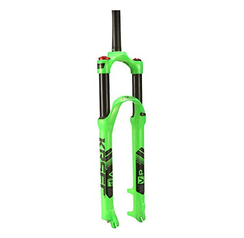 LSRRYD Horquilla para Bicicleta Horquilla suspensión Bicicleta 26 27.5 29 Pulgadas Bicicleta montaña MTB Horquilla Aire Bloqueo Manual Freno Disco Carrera 120mm 1-1/8" (Color : Green, Size : 29inch)