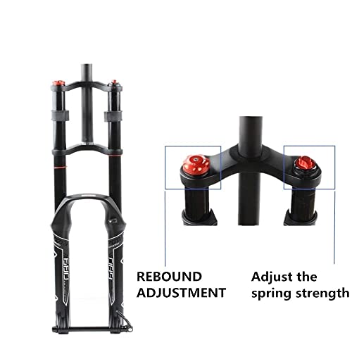 LSRRYD MTB Horquilla De Suspensión 26 27.5 29 Horquilla De Bicicleta 1-1/8 Straight Bicicleta De Frente Tenedor (Color : Oil Thru AXLE, Size : 27.5'')