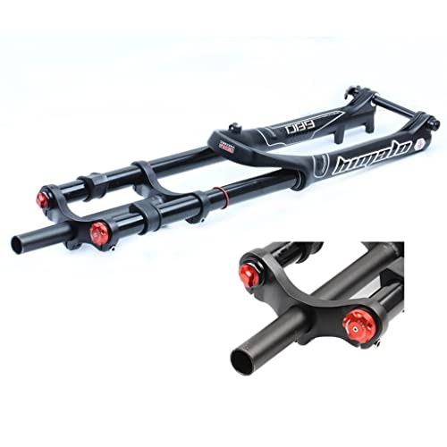 LSRRYD MTB Horquilla De Suspensión 26 27.5 29 Horquilla De Bicicleta 1-1/8 Straight Bicicleta De Frente Tenedor (Color : Oil Thru AXLE, Size : 27.5'')