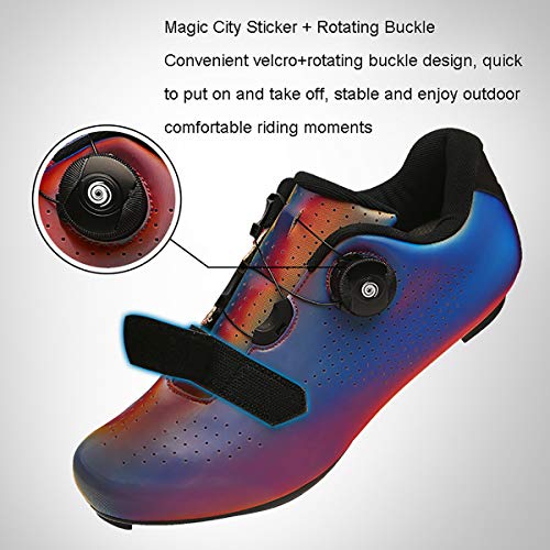 LU-Model Zapatillas de Ciclismo Elite SPD MTB para Hombres Mujeres Ideales para Bicicletas de montaña, Ciclismo de Ciclo XC en incluidos Colorful red-40