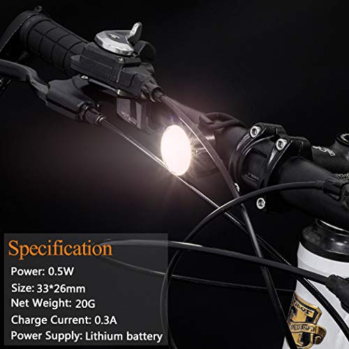 Luces Bicicleta, Impermeable Luz LED Bicicleta, 6 Modos de Brillo Luz Delantera Trasera, Recargable USB Bicicleta de Montaña o Carretera Seguridad para la Noche Luces