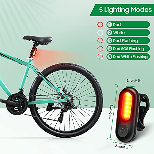 Luces Bicicleta LED, 1200 Lúmenes Luz Led bicicleta impermeable IP65, Indicador de Batería, Luz Delantera Bici y Luz Trasera, Linterna Bicicleta Impermeable para Carretera y Montaña