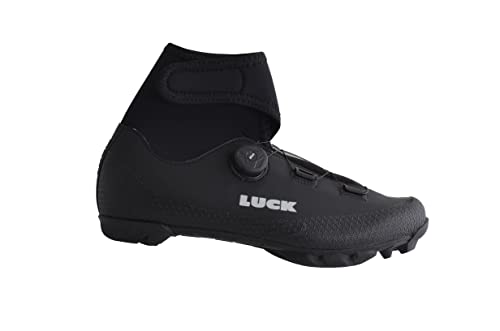 LUCK Fenix | Zapatillas MTB de Invierno para Hombre y Mujer | Botas Invierno de Ciclismo BTT (Negro, Numeric_43)