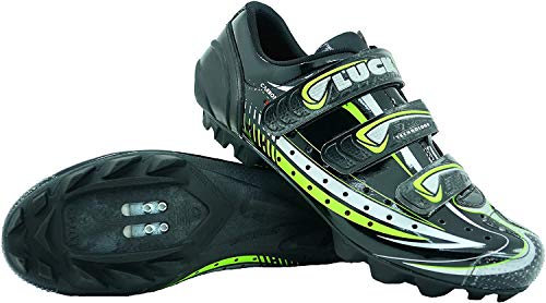 LUCK Zapatilla de Ciclismo Master, con Suela de Carbono y Triple Tira de Velcro para una sujeción (39 EU)