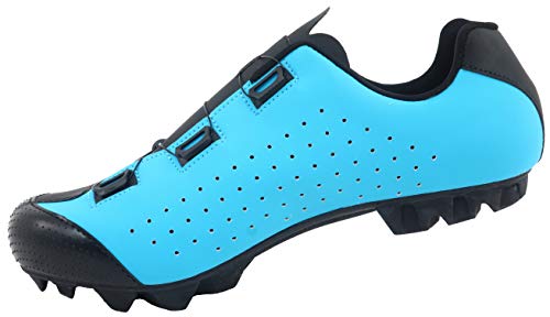 LUCK Zapatilla de Ciclismo MTB Eros con Doble Cierre rotativo de Alta precisión. (38 EU, Azul)