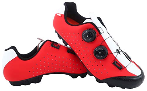 LUCK Zapatilla de Ciclismo MTB Eros con Doble Cierre rotativo de Alta precisión. (41 EU, Rojo)