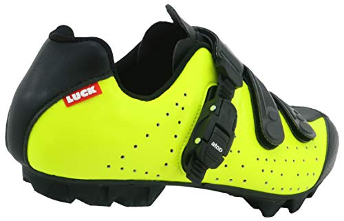 LUCK Zapatillas de Ciclismo MTB ODÍN con Suela de Carbono y Cierre milimétrico de precisión. (37 EU, Amarillo)