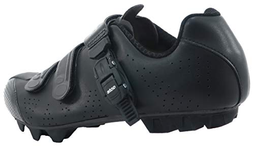 LUCK Zapatillas de Ciclismo MTB ODÍN con Suela de Carbono y Cierre milimétrico de precisión. (42 EU, Negro)