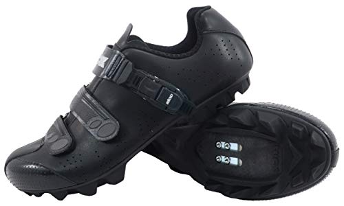 LUCK Zapatillas de Ciclismo MTB ODÍN con Suela de Carbono y Cierre milimétrico de precisión. (44 EU, Negro)