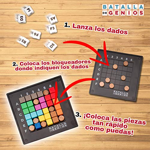 Lúdilo- Batalla de Genios Original, Juego de Mesa, Rompecabezas Madera, Juegos educativos, Juegos Inteligencia niños, Puzzles