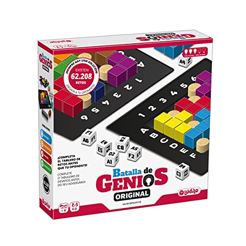 Lúdilo- Batalla de Genios Original, Juego de Mesa, Rompecabezas Madera, Juegos educativos, Juegos Inteligencia niños, Puzzles