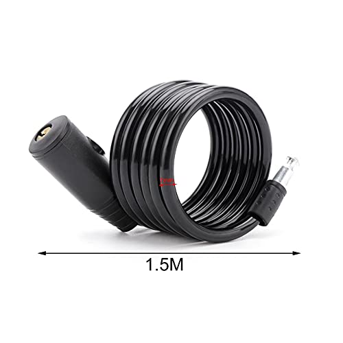 luminiu Candado de cable para bicicleta, candado de seguridad, candado en espiral, candado de moto, candado de bicicleta, con llave, accesorios de cable para bicicleta