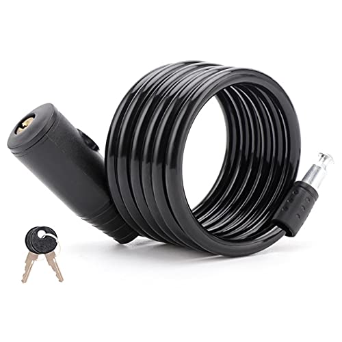 luminiu Candado de cable para bicicleta, candado de seguridad, candado en espiral, candado de moto, candado de bicicleta, con llave, accesorios de cable para bicicleta