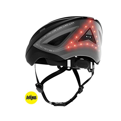Lumos Kickstart Casco Inteligente | Accesorios para Bicicleta | Luces LED Delanteras y traseras | Señales de Giro | Luces de Freno | Conexión Bluetooth | Adulto: Unisex (Negro)