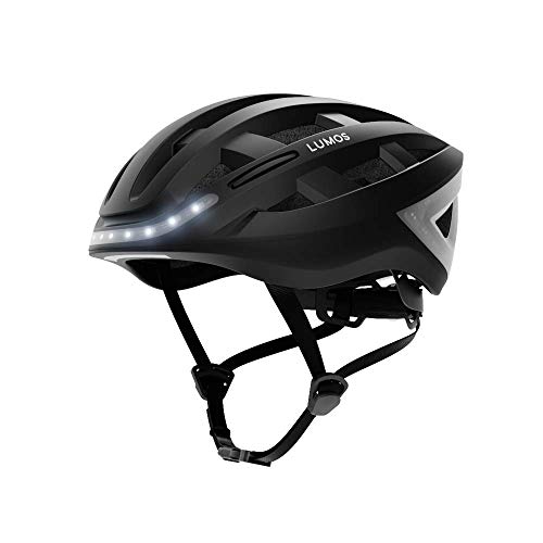 Lumos Kickstart Casco Inteligente | Accesorios para Bicicleta | Luces LED Delanteras y traseras | Señales de Giro | Luces de Freno | Conexión Bluetooth | Adulto: Unisex (Negro)