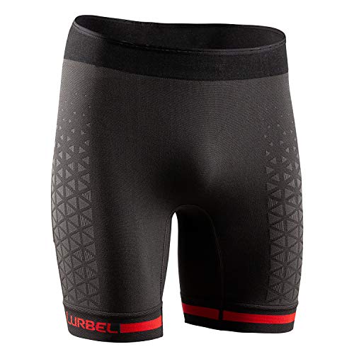 Lurbel Spirit Shorts, Mallas de Trail Running, Mallas Cortas de Correr, Mallas Transpirables y Anti-Olor, Mallas técnicas. Mallas de Hombre (Rojo, Mediana - M)