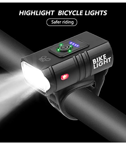 LUXJUMPER Recargable Luz Bicicleta, Luces Bicicleta Delantera con Super Lluminación 1500 Lúmenes IPX7 Impermeable, Luces Seguridad para Ciclismo de Montaña y Carretera