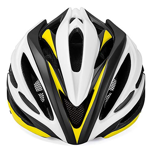 LXJ - Casco de ciclismo para hombre, cómodo, transpirable, para bicicleta de carretera, totalmente moldeado, Hombre, amarillo