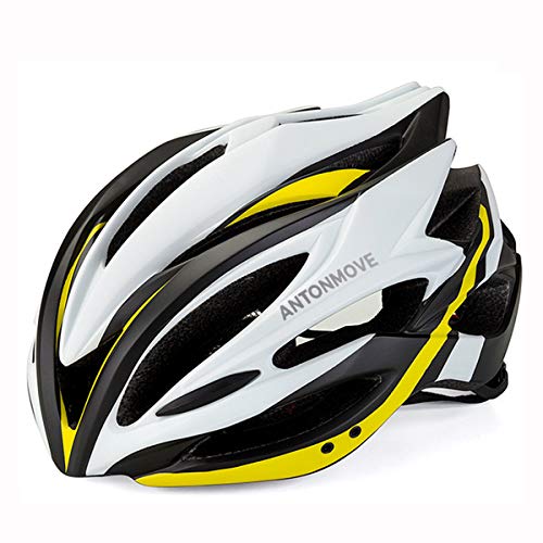 LXJ - Casco de ciclismo para hombre, cómodo, transpirable, para bicicleta de carretera, totalmente moldeado, Hombre, amarillo