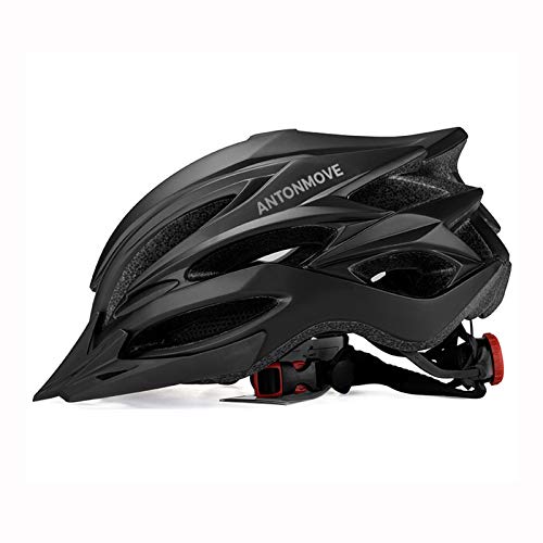 LXJ - Casco de ciclismo para hombre, cómodo, transpirable, para bicicleta de carretera, totalmente moldeado, Hombre, negro