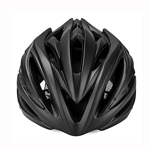 LXJ - Casco de ciclismo para hombre, cómodo, transpirable, para bicicleta de carretera, totalmente moldeado, Hombre, negro