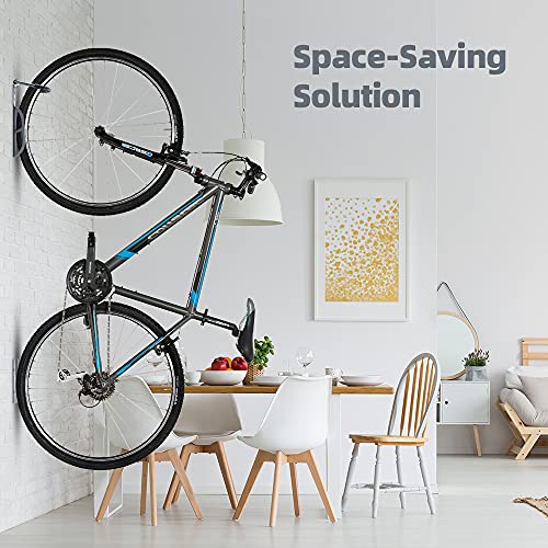 LYCAON Soporte de pared para bicicletas Gancho para bicicletas (Ultimate Grey) Soporte de pared para bicicletas Gancho para bicicletas, incluye material de montaje (4)