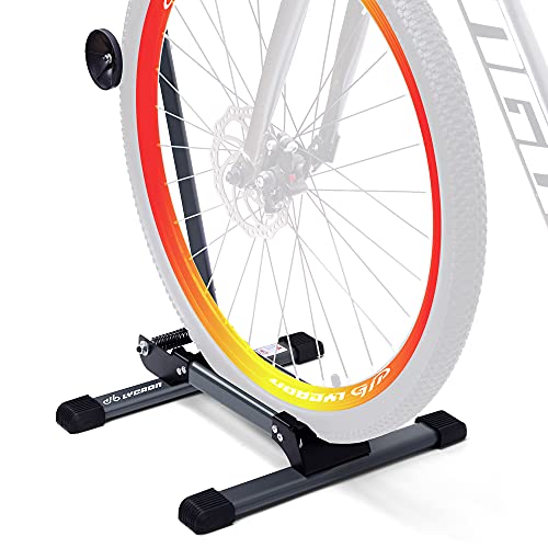 LYCAON Soporte de Suelo para Bicicleta (Último Gris), Aparcamiento para Bicicleta Plegable y Portátil - Lite