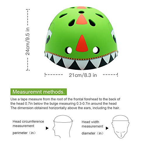 LZDMY Casco Bici Niño, Casco Bicicleta para Niños de 2-5 años, Cascos Infantiles de Protección para Patines Patinete Patinaje Ciclismo Monopatín Scooter Deportes, Regalo Bebe(Verde)