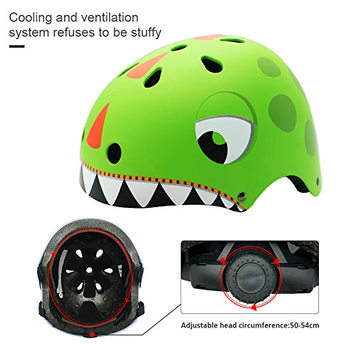 LZDMY Casco Bici Niño, Casco Bicicleta para Niños de 2-5 años, Cascos Infantiles de Protección para Patines Patinete Patinaje Ciclismo Monopatín Scooter Deportes, Regalo Bebe(Verde)