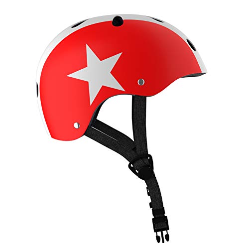 M MOLTO Casco Infantil para niños Rojo Star