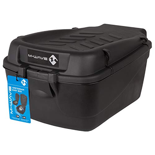 M-Wave Amsterdam Easy - Caja para bicicleta, color negro, talla 43.5 x 31 x 22 cm, 18 Liter