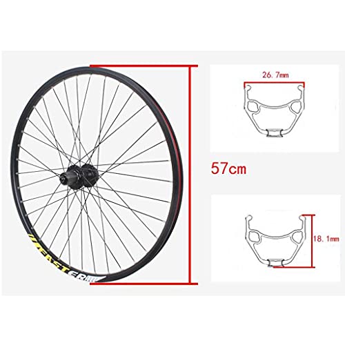 M-YN Bike Rim MTB Bike Rueda De Bicicleta 26 Pulgadas Doble Pared Llanta Covidor Sellado Hub Freno De Disco Qr para 7-11 Cassette De Velocidad Rueda De Bicicleta 36 H