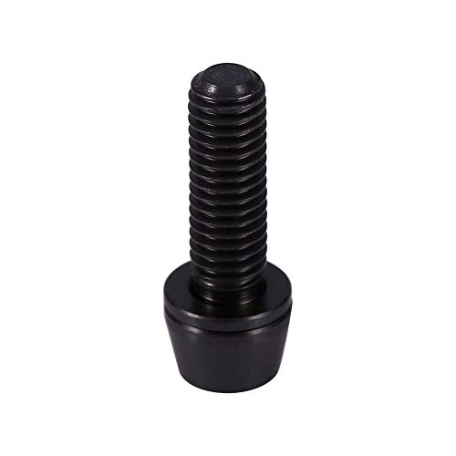 M5x16 18mm Perno de cabeza cónica, Titanio Tornillos De Cabeza De Botón Con Brida Para Piezas De Vástago De Bicicleta (negro)