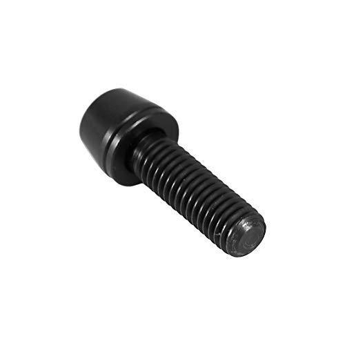 M5x16 18mm Perno de cabeza cónica, Titanio Tornillos De Cabeza De Botón Con Brida Para Piezas De Vástago De Bicicleta (negro)